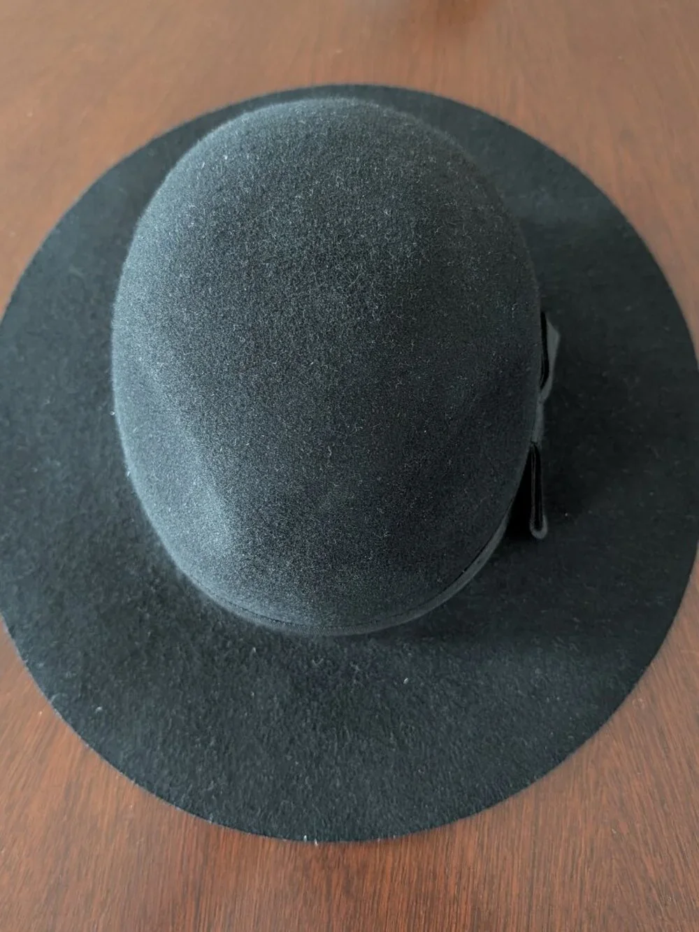 VTG Brixton Supply Co Black Fedora Hat 100% Wool Women's Size 7 (56 cm) Small
